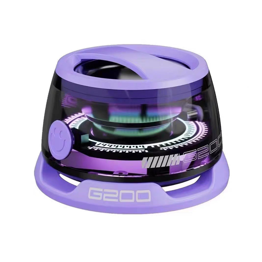 Magnetic Bluetooth Speaker G200 – Portable 3D Surround Sound with RGB Light Show, Phone Stand, TWS Pairing, Works with iPhone 17/16/15/14 series & Android – Mini Wireless Speaker