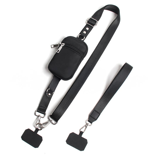 Clip & Go Phone Lanyard with Detachable Wallet – Adjustable Crossbody Strap with Card Holder, Universal Fit for iPhone 17/16/15 Pro Max, Samsung & All Phones – Hands-Free Wallet Phone Tether