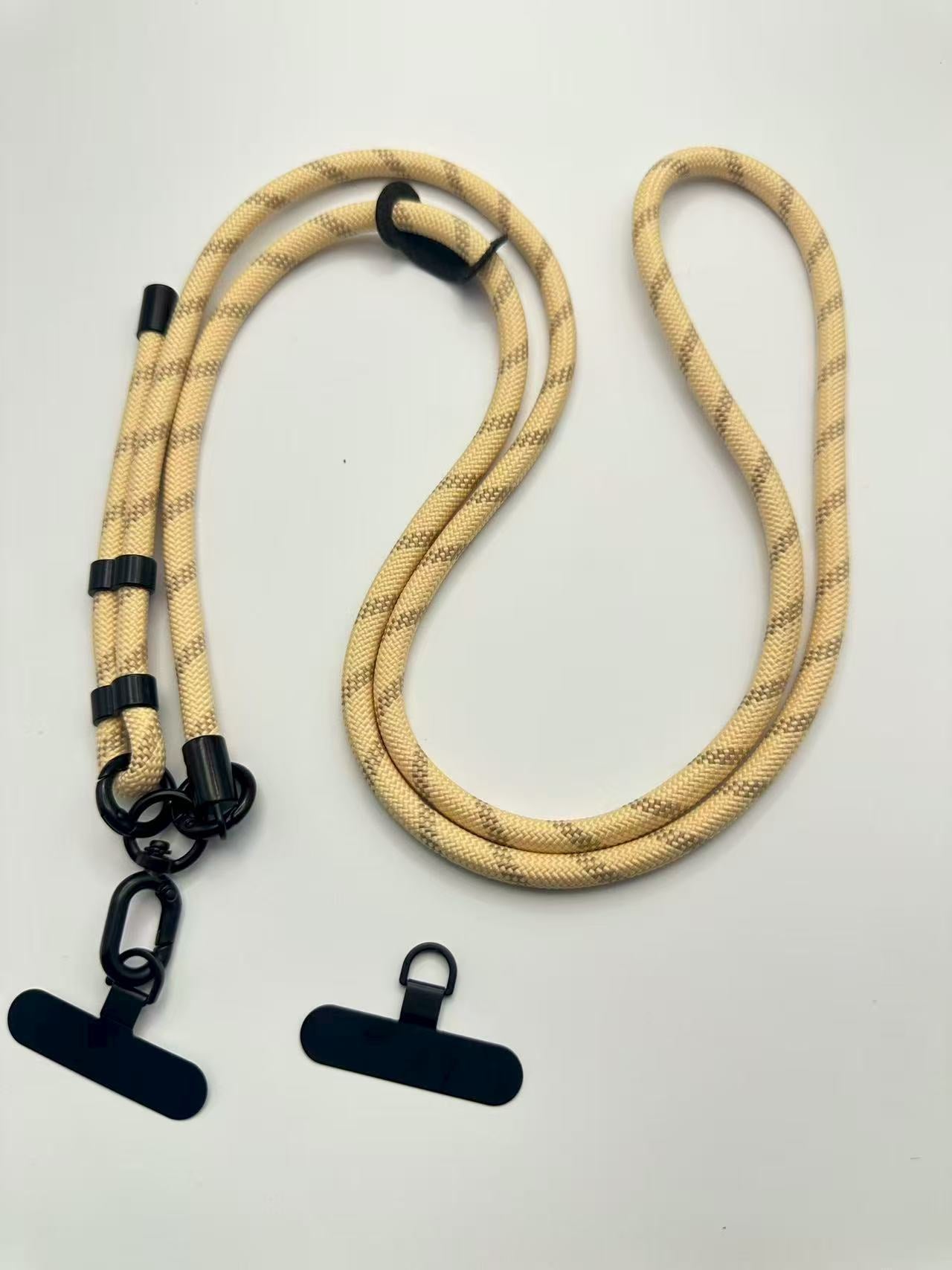 Universal Phone Lanyard, Anti-Theft Crossbody Strap for iPhone 17 Pro Max and Most Smartphones, 8mm thick rope mobile phone lanyard stainless steel gasket and back climbing rope lanyard