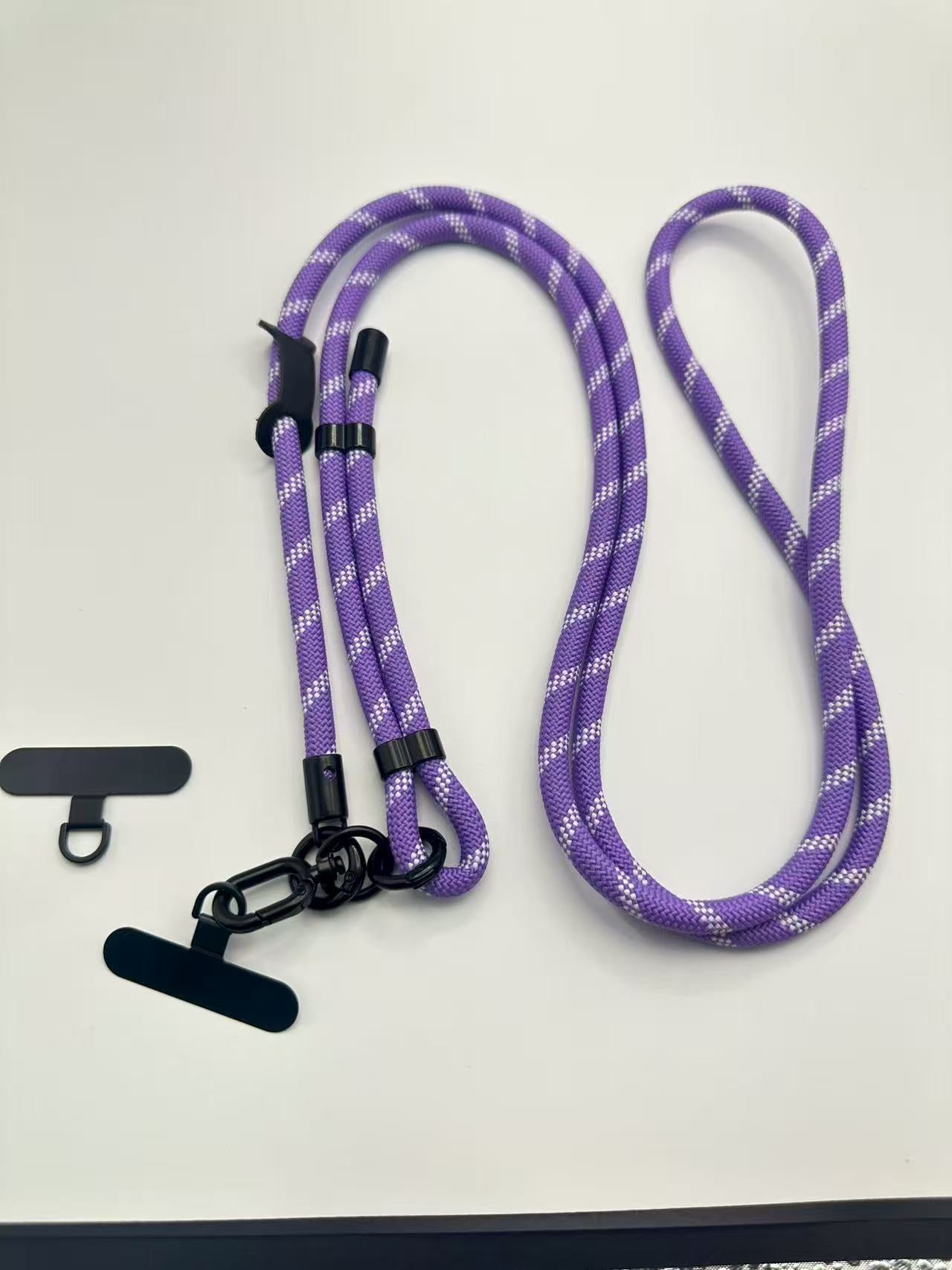 Universal Phone Lanyard, Anti-Theft Crossbody Strap for iPhone 17 Pro Max and Most Smartphones, 8mm thick rope mobile phone lanyard stainless steel gasket and back climbing rope lanyard