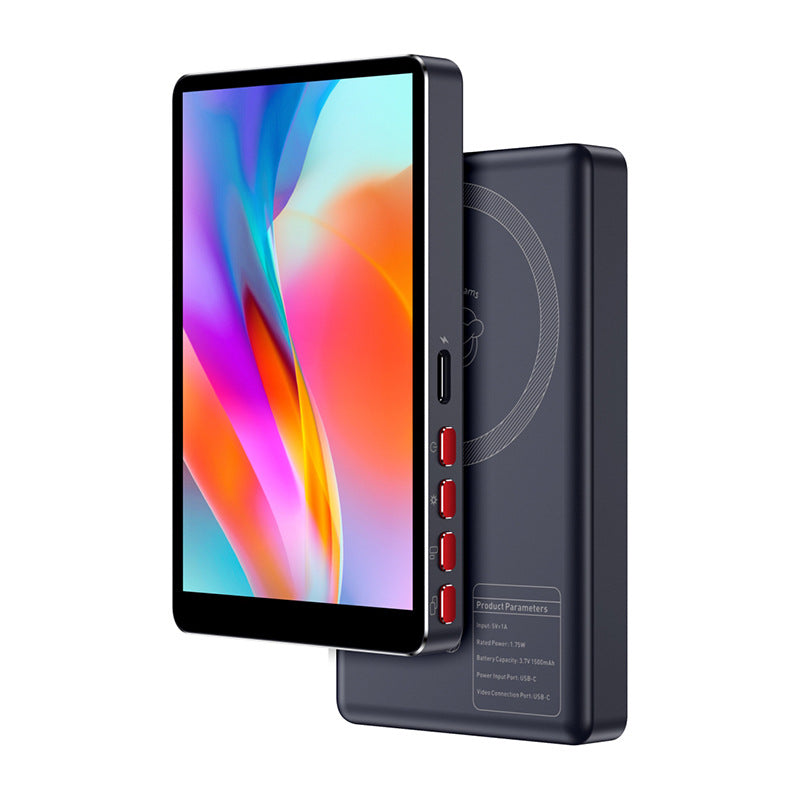 4.5" Magnetic Selfie Monitor for iPhone & Android – Wireless Rear Camera Vlog Screen, Bluetooth 5.4 10m Range, Built-in Speaker for TikTok YouTube Live Streaming, 1500mAh Long Battery Life, 4K/1080p HD Teleprompter Display