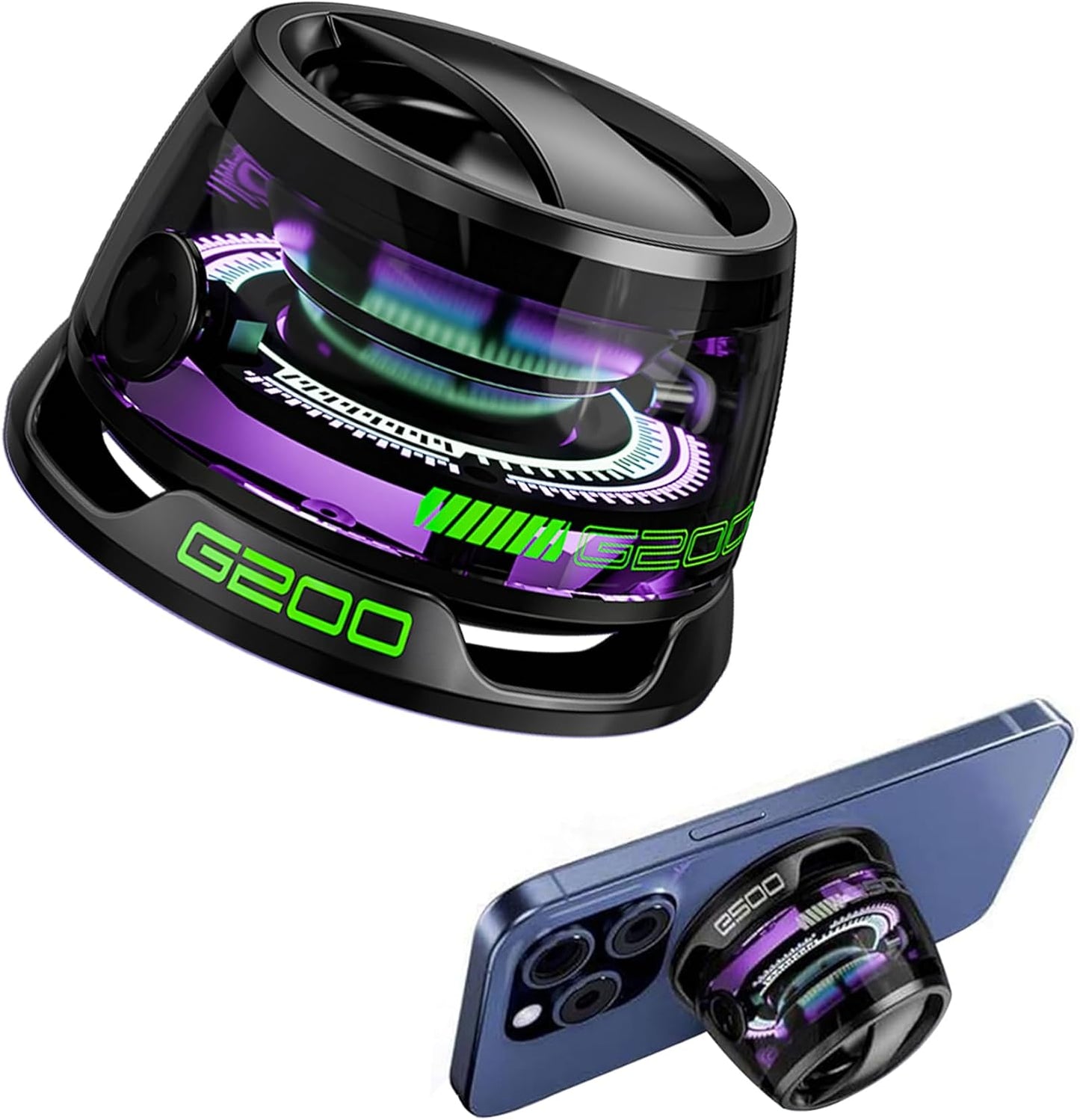 Magnetic Bluetooth Speaker,Multifunctional Portable G200 Speaker with Multi RGB Color Light Show-3D Surround Sound Effect,Phone Stand for iPhone, Android, TWS Pairing