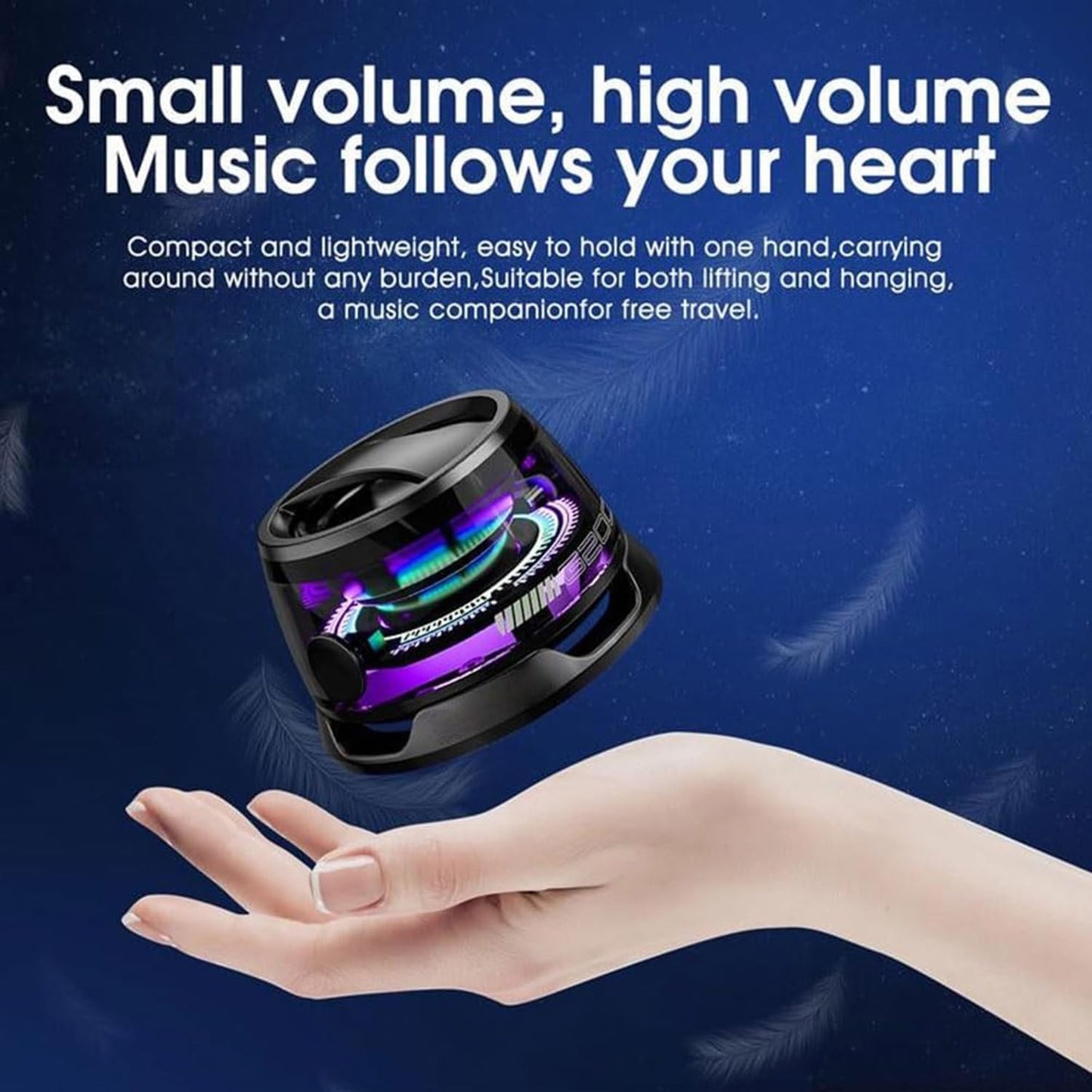 Magnetic Bluetooth Speaker,Multifunctional Portable G200 Speaker with Multi RGB Color Light Show-3D Surround Sound Effect,Phone Stand for iPhone, Android, TWS Pairing