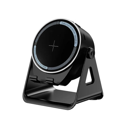 3 in 1 Wireless Induction Speaker, Multifunctional Bluetooth Phone Holder with RGB Ambient Light & 360° Rotation, 1200mAh Battery, HD Surround Sound, Compatible with iPhone/iPad/Android/Samsung