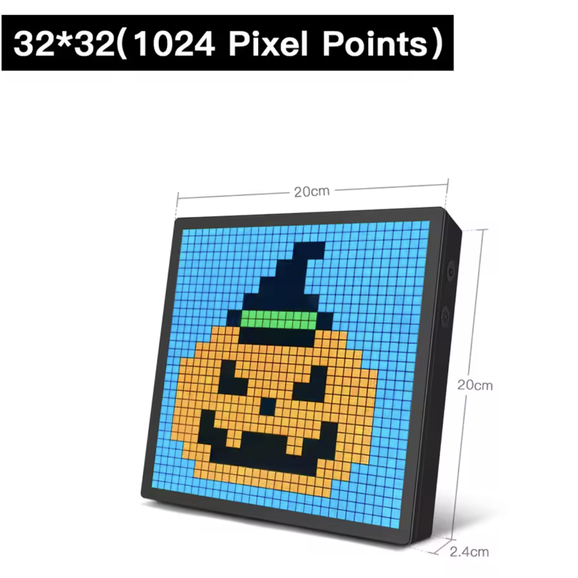 32*32 Pixels - LED Matrix Pixel Art Display – Bluetooth App Control RGB DIY Graffiti Frame, Animated Gaming Room Decor, Custom Photos & Cool Animations, Smart Digital Pixel Clock
