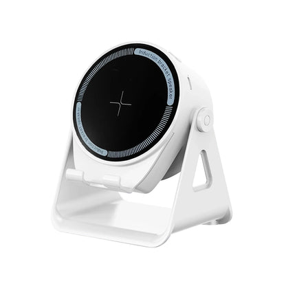 3 in 1 Wireless Induction Speaker, Multifunctional Bluetooth Phone Holder with RGB Ambient Light & 360° Rotation, 1200mAh Battery, HD Surround Sound, Compatible with iPhone/iPad/Android/Samsung