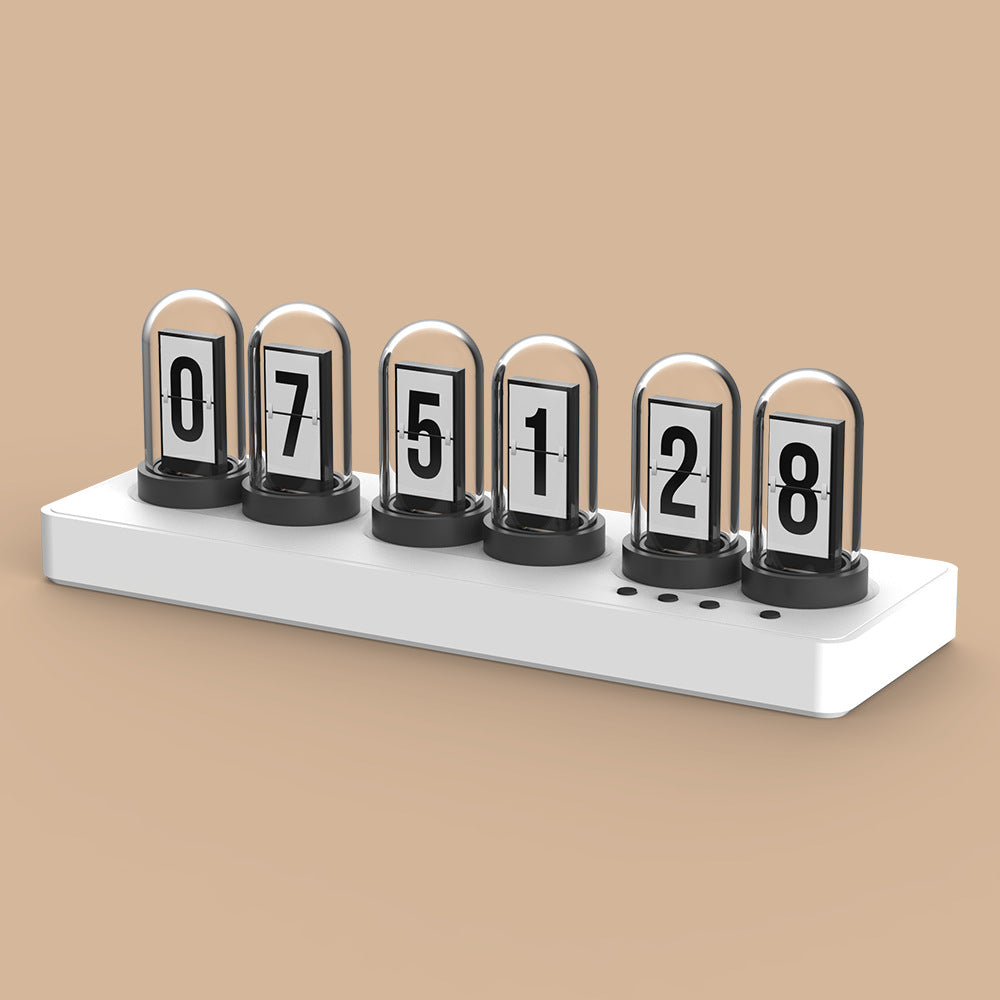 Nixie Tube Clock Kit with IPS Color Screen – Retro Glow Tube Digital Desk Clock, WiFi Auto Sync, Web/App-Free Control, Custom Dials, 6 Alarms, 12 Photo Slideshow, RGB Ambient Backlight