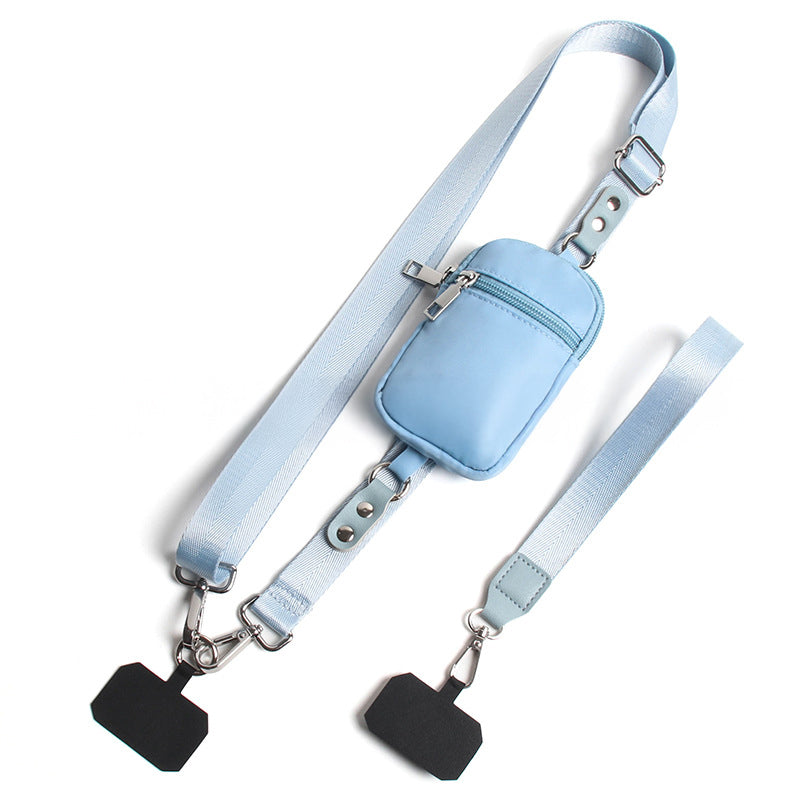 Clip and Go Strap for Phone with Wallet Crossbody, Adjustable Phone Lanyard with Detachable Wallet
