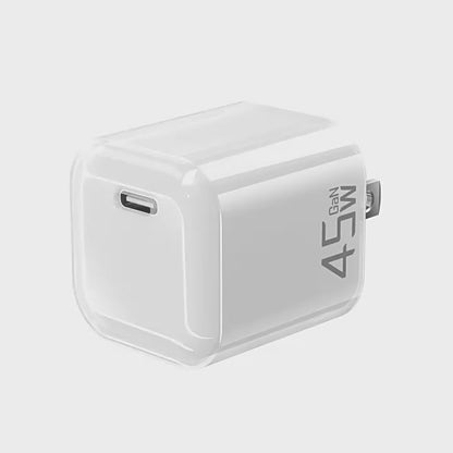 45W GaN USB-C Fast Charger  – Crystal Transparent Jelly PD 3.1 Charger for iPhone 17 16 15 Pro Max 14 13, Samsung Galaxy S25 S24 S23 Ultra Z Fold Flip, MacBook Air, iPad Pro, Foldable US Plug
