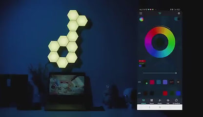 RGBIC Hexagon LED Wall Lights Pack – WiFi Smart Hexagon Lights with Music Sync, App & Voice Control, Works with Amazon Alexa & Google Assistant, Gaming Room TV Bedroom Decor